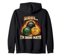 Shhh I'm Doing Math Funny Weight Lifting Workout Training Zip Hoodie