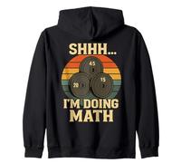 Shhh I'm Doing Math Funny Weight Lifting Workout Training Zip Hoodie