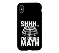 Shhh Im Doing Math Funny Weightlifting Gym Exercise Case for iPhone X/XS