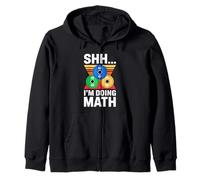 Shhh I'm Doing Math Shirt Funny Men Women Gym Weightlifting Zip Hoodie