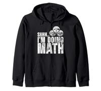 Shhh I'm Doing Math Weightlifting Dumbbell Training Sport Zip Hoodie