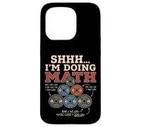 Shhh I'm Doing Math Weightlifting Plates Gym Humor Case for iPhone 15 Pro