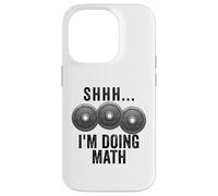 Shhh I'm Doing Math Weights Gym Funny Workout Case for iPhone 14 Pro
