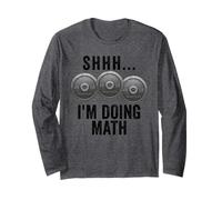Shhh I'm Doing Math Weights Gym Funny Workout Long Sleeve T-Shirt