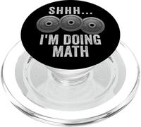 Shhh I'm Doing Math Weights Gym Funny Workout PopSockets PopGrip for MagSafe