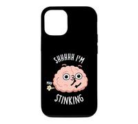 Shhh I'm Stinking Funny Brain Thinking Pun Case for iPhone 12/12 Pro
