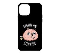 Shhh I'm Stinking Funny Brain Thinking Pun Case for iPhone 12 mini