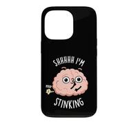 Shhh I'm Stinking Funny Brain Thinking Pun Case for iPhone 13 Pro