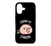 Shhh I'm Stinking Funny Brain Thinking Pun Case for iPhone 17