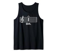 Shhh Music Rest Design Funny Musician & Teacher Humor Tank Top