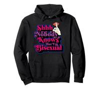 Shhh Nobody Knows That I'm Bisexual Funny Cute Bi Pride Pullover Hoodie