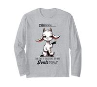 Shhh Only Talking to My Goats Today Funny Goat Lover Long Sleeve T-Shirt