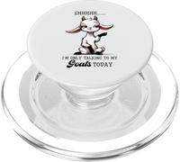 Shhh Only Talking To My Goats Today Funny Goat Lover PopSockets PopGrip for MagSafe