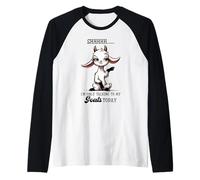 Shhh Only Talking to My Goats Today Funny Goat Lover Raglan Baseball Tee