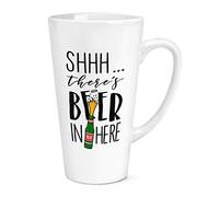 Shhh There's Beer in Here 17oz Large Latte Mug Cup