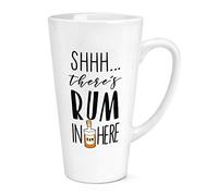 Shhh There's Rum in Here 17oz Large Latte Mug Cup