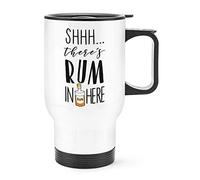 Shhh There's Rum in Here Travel Mug Cup with Handle