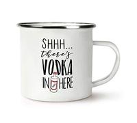 Shhh There's Vodka in Here Retro Enamel Mug Cup