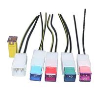 Shhworldsea 1set =1pcs Fuse +1pcs Fuse Box Mini Square Fuse 20A 25A 30A 40A 50A 60A Auto Fuse Box Assortment Auto Fuse Protected circuits (Color : 1set 50a Fuse Box)
