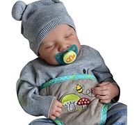SHHYD 19 Inch Reborn Baby Doll, Realistic Reborn Handmade Sleeping Baby Doll, Newborn Reborn Baby Dolls Baby and Toddler Dolls, Soft Real Life Baby Doll Ages 3+ Gift Toy,BOY