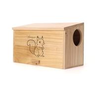 Shi Pine Wood Squirrel House Feeder Outdoor Nesting Box for Habitat Residence