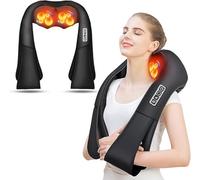 Shiatsu Neck and Shoulder Massager, AERLANG Back Massager with Heat, Deeper Tissue 4D Kneading Massage for Shoulder, Neck and Back, Use at Home, Office, Car - Birthday Gift for Women/Men/Mom/Dad