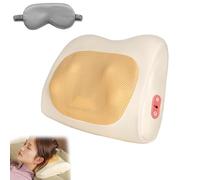 Shiatsu Neck Back Massager with Heat, Deep Tissue Kneading Electric Massage Pillow for Neck Shoulder Back, Muscle Pain Relief Cushion for Home Office Car, Gift for Women Men,Beige-One Size