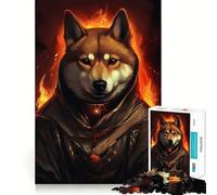 Shiba Fire Mage 1000 Pieces Jigsaw Puzzles for Adults Think Smart Toy Quiet Fun Accurate Cut 38x26cm