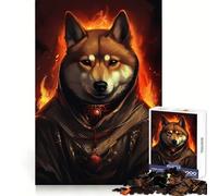 Shiba Fire Mage Puzzles for Adults 1000 Pieces Strengthen Memory Stress Relief Smooth Edge Heartfelt Gift 50x75cm