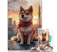 Shiba Inu 1000 Piece Jigsaw Puzzle for Adults And Teenagers,Decompressing Intellectual Educational Toy Secret Santa Gifts (38x26cm)