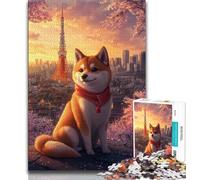 Shiba Inu 1000 Piece Jigsaw Puzzle for Adults And Teenagers,Fun Games Every Piece Is Unique - Challenging Family Fun Game (75x50cm)