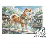 Shiba Inu 1000 Pieces Jigsaw Puzzles for Adults Festive Gifts Family Challenging Educational Games Home Decoration for Adults Gifts Ideas 1000pcs (75x50cm)