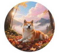 Shiba Inu 1000pc Round Puzzle with Pet Dog, Offers A Relaxing Yet Challenging Experience, Brilliant for Mindfulness Practice 1000pcs (67.5x67.5cm)