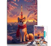 Shiba Inu Adult Jigsaws 1000 Pieces Difficult,Challenging To Complete But Fun And Humorous Birthday Present,Gifts,Wall Art (75x50cm)
