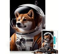 Shiba Inu Astronaut 1000 Piece Jigsaw Puzzles for Teenagers Smart Game Bonding Time Image Assembly Fine Art Piece 50x75cm