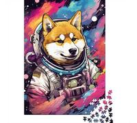 Shiba Inu Astronaut-84 1000 Piece Jigsaw Puzzle, Pet Lover Table Game for Relaxing Weekends 52x38cm/1000pcs