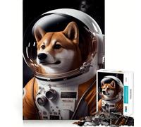 Shiba Inu Astronaut Jigsaw Puzzles for Adults1000 Piece Sharp Logic Toy Together Fun Tight Cut Memorable Gift 38x26cm