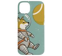 Shiba Inu Astronaut Retro Space Dog Tennis Ball Planet Art Case for iPhone 14 Plus