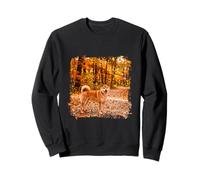 Shiba Inu Autumn Forest Trail Warm Fall Leaves Scene Sweatshirt