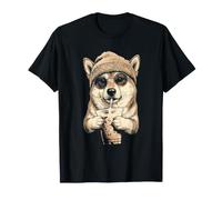 Shiba Inu Beanie and Iced Coffee T-Shirt