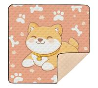Shiba Inu Bone Dog Orange Soft Padded Thick Play mat for Baby for Indoor Outdoor One-Piece Foldable Padded Baby Mat for Babies Infants Toddlers, 50'' x 50''de actividades para