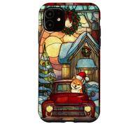 Shiba Inu Christmas Dog Red Truck Holiday Case for iPhone 11