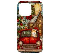 Shiba Inu Christmas Dog Red Truck Holiday Case for iPhone 14 Pro Max