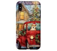 Shiba Inu Christmas Dog Red Truck Holiday Case for iPhone XS Max