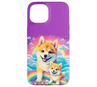 Shiba Inu Colorful Rainbow Dog Vibrant Graphic Case for iPhone 15