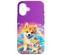Shiba Inu Colorful Rainbow Dog Vibrant Graphic Case for iPhone 16