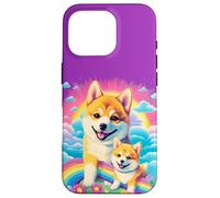 Shiba Inu Colorful Rainbow Dog Vibrant Graphic Case for iPhone 16 Pro