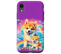 Shiba Inu Colorful Rainbow Dog Vibrant Graphic Case for iPhone XR
