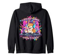 Shiba Inu DJ K-Pop Party Funny Dog Zip Hoodie