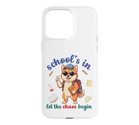 Shiba Inu Dog Back To School Vibes In Let The Chaos Begin Case for iPhone 15 Pro Max